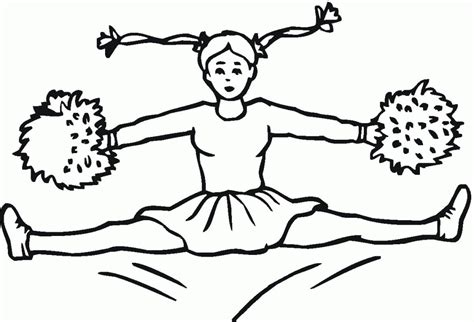 Free Cheerleading Coloring Pages Coloring Home