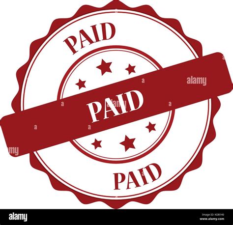 Paid Stamp Stock Vector Images Alamy