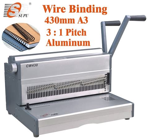 Wire O Binding Machine A3 Size Paper Punchingbinding Cw430 China