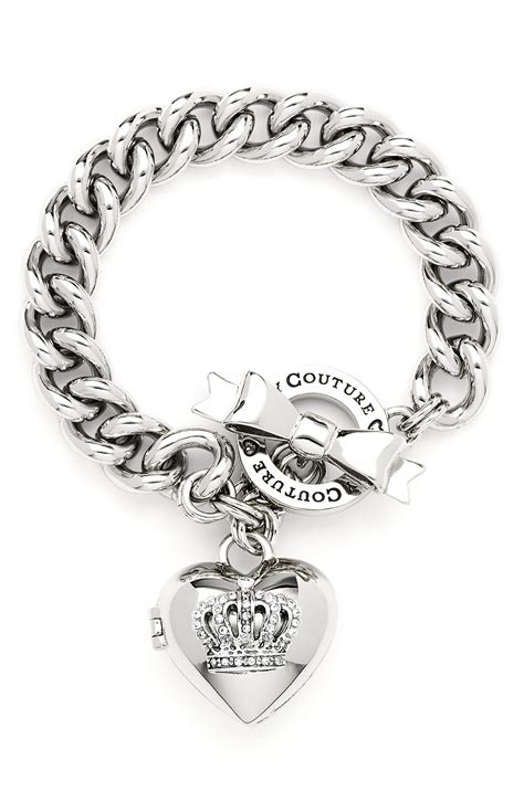 Juicy Couture Crown Icons Heart Locket Bracelet Nordstrom