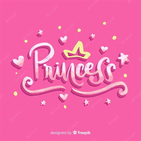 Premium Vector Calligraphic Princess Background