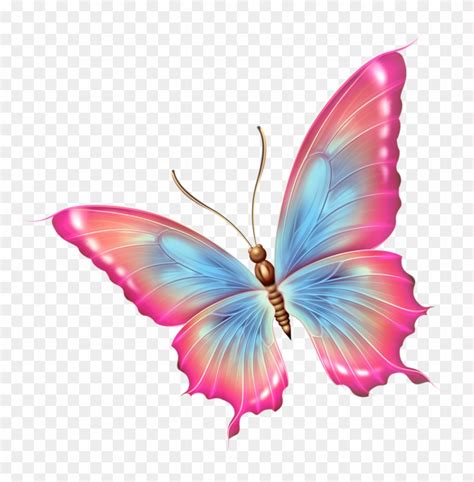 Фото Автор Ya Pink And Blue Butterfly Png Transparent Png 800x781