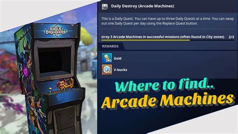 Quest Guide How To Find Arcade Machine In Stw Daily Destroy 2020