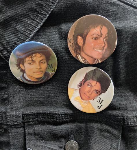 Lot Of 3 Michael Jackson Pins From The 80s Etsy