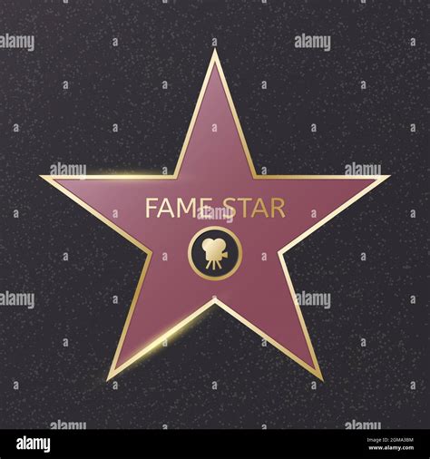 Hollywood Fame Star Blank Cinema Award Vector Star Award Template