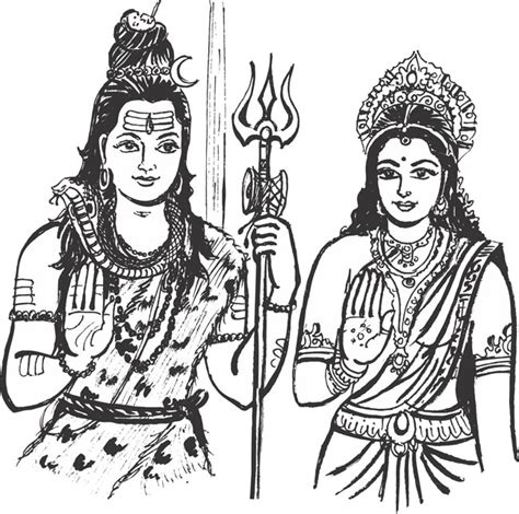 Parvati Devi - Free Colouring Pages