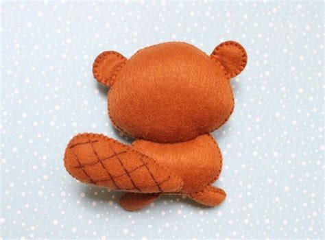 Beaver Kawaii Plushie Diy Felt Pattern Felt Stuffed Animals Sewing