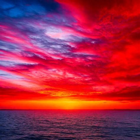 Premium Ai Image Dramatic Colorful Sunset Sky Over North Atlantic