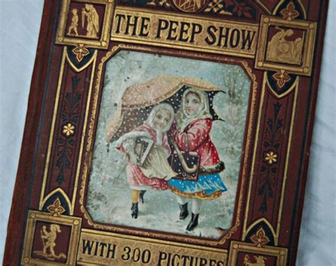 Antique Victorian Illustrated Victorian Peep Show Book Album