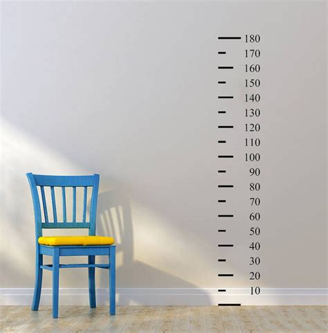 6ft Height Chart Decal Vintage Style Ruler Childrens Etsy