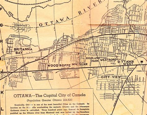 Vintage Map Of Ottawa Canada Historical Map Plan Of Ottawa And