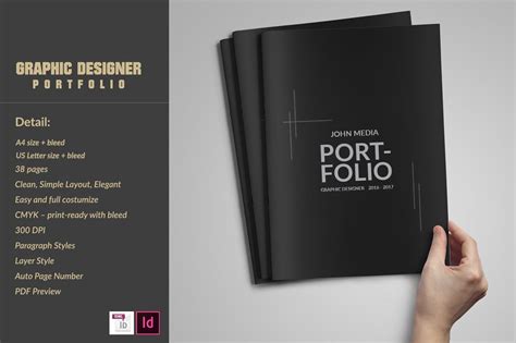 Graphic Designer Portfolio Template Brochure Templates ~ Creative Market