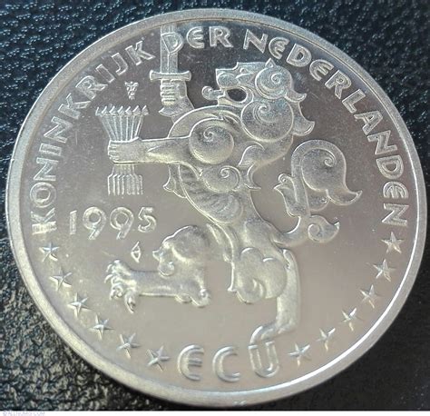 1 Ecu 1995 Beatrix Sail Amsterdam Netherlands Fantasy Coins