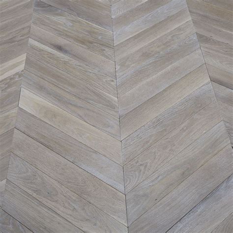 Park Avenue Chevron Silk Grey Oak Brushed And Oiled Solid