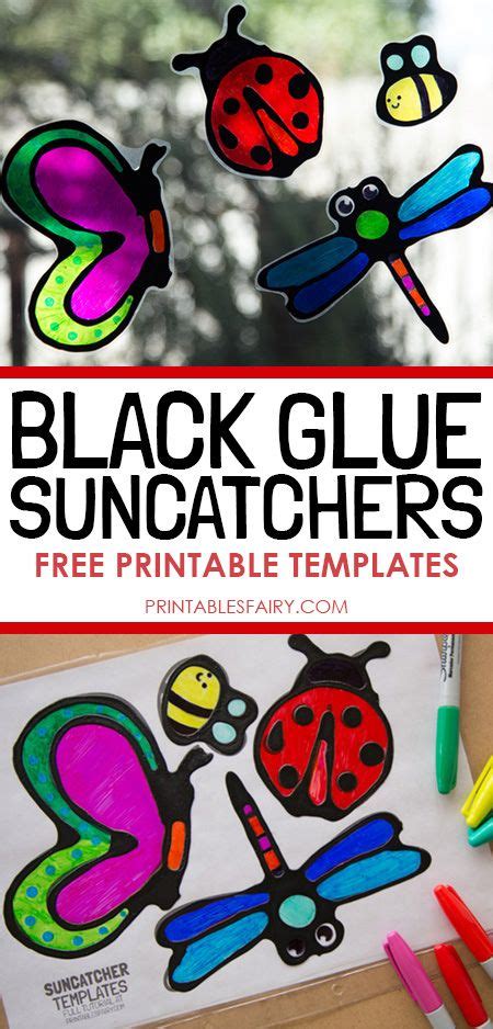 Black Glue Bugs Suncatchers Summer Camp Crafts Summer Arts And