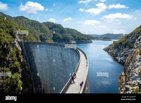 Scenery Of Gordon Dam At Tasmania Australia Stock Photo Alamy