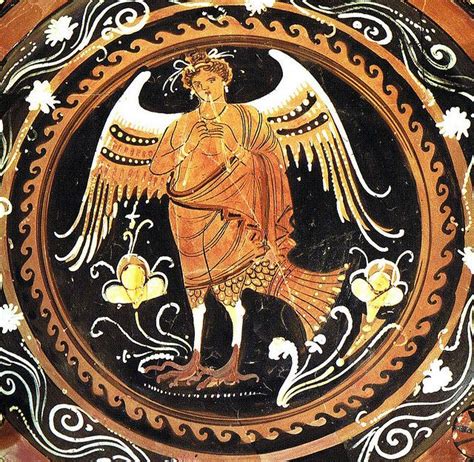 Bird Siren Playing The Di Aulos Ancient Greek Art Greek Art Sirens