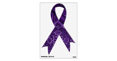 Purple Ribbon Chronic Pain Awareness Wall Sticker Zazzle