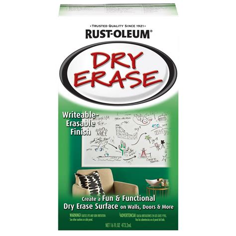 These diy dry erase boards could not possibly be easier to make. Rust-Oleum Specialty 16 oz. Gloss White Dry Erase Kit-241140 - The Home Depot