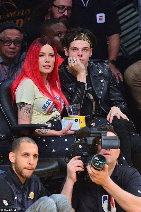 He is one and only evan peters's. Halsey gets close with new boyfriend Yungblud in new ...