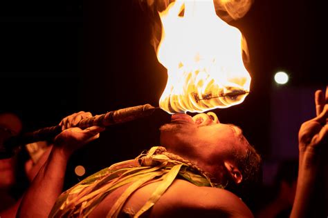 Hawaiian Fire Dancers At The Ahi Lele Fire Show Kauai Luau Review