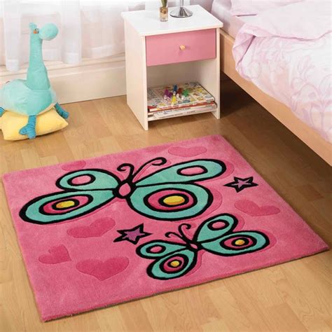 Butterfly Pink Childrens Rugs Free Uk Delivery The Rug Seller
