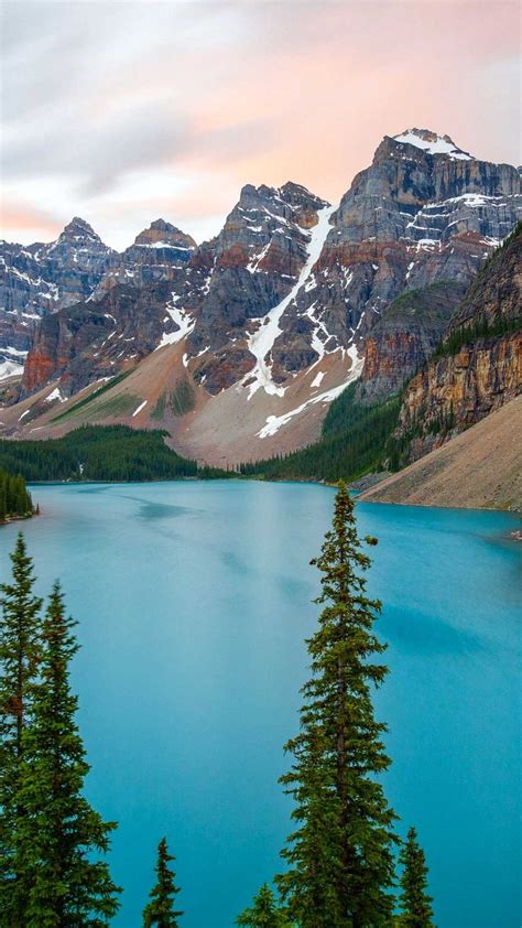 Iphone Wallpaper Moraine Lake Mountains Banff National Park Canada