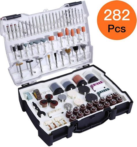Rotary Tool Accessories Kit 282 Pieces 18 Inch Diameter Shanks