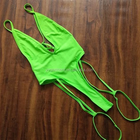 neon swimwear sexy one piece thong bikini high cut bathing suits for women buy neon swimwear