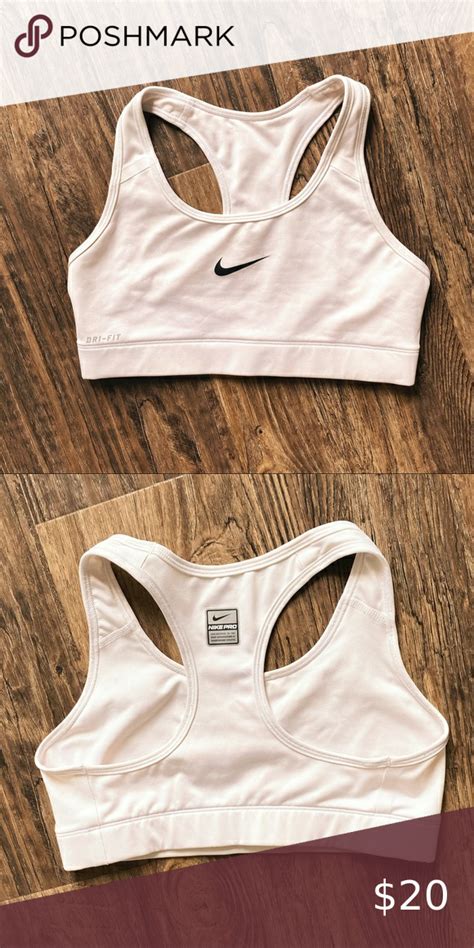 Nike White Sports Bra Dry Fit Excellent Condition White Sports Bra