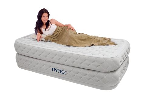Guestroom survival kit has come up with aguestroom survival kit has come up with a great solution to a common problem. Intex Supreme Air-Flow Twin Bed Raised Air Mattress With ...