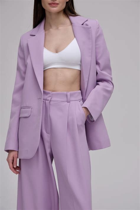 Lavender Pants Suit For Women Lavender Formal Pantsuit For Etsy