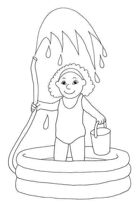There are three summer themed pages for kids to color and two pages for them to first trace and then color. Girl Swimming Coloring Pages at GetColorings.com | Free ...
