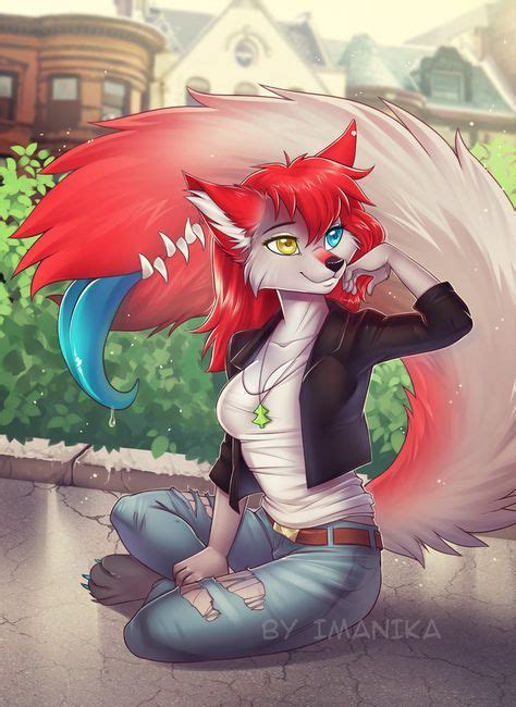 City Girl By Imanika By Darkflame Wolf Furry Art Furry Drawing