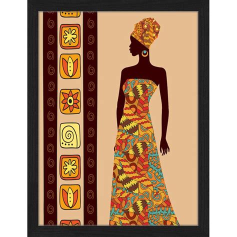 World Menagerie Silhouette Of A Beautiful African Woman Picture Frame
