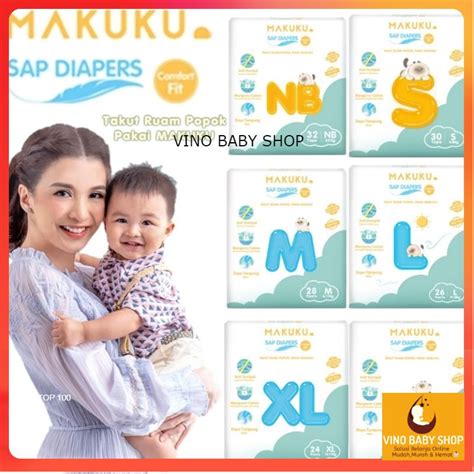 Jual Live Makuku Sap Diapers Comfort Fit Tape Nb S Pants M L