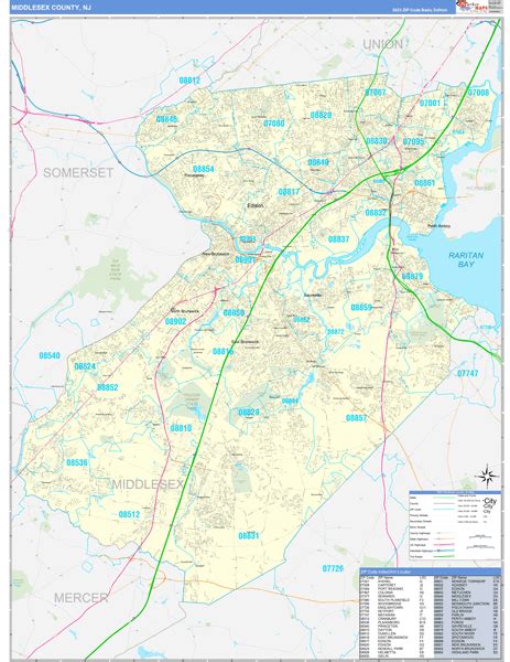 Maps Of Middlesex County New Jersey