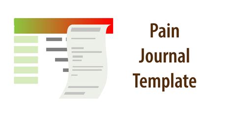 Pain Journal Excel Template Free