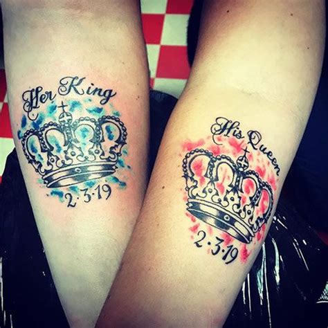 30 top design ideas for couple king and queen tattoos queen tattoo couple tattoos unique him