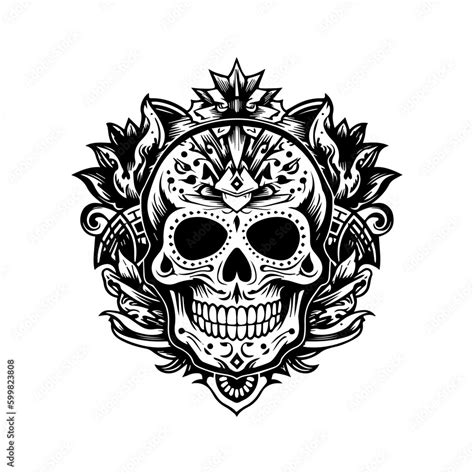 vetor de mexican skull emblem logo capture the rich heritage and symbolism of mexico perfect