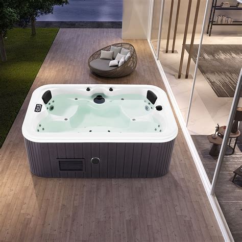 Freestanding Dubai Korean Sex Hot Tub 2 Loungers Outdoor Spa China