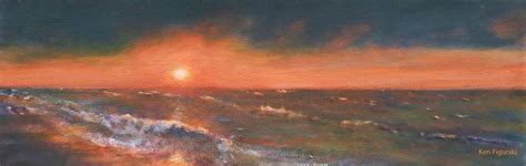 Orange Beach Sunset Painting By Kenneth Figurski Saatchi Art