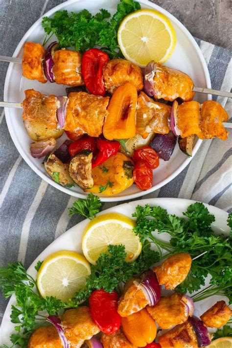Grilled Salmon Shish Kabobs Video Unicorns In The Kitchen In 2022