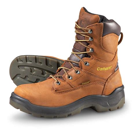 Men S Carhartt® 8 Steel Toe Work Boots Brown 168633 Work Boots At Sportsman S Guide