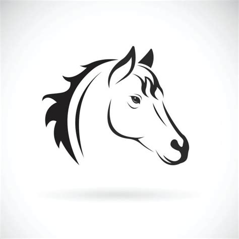 Zoek je een paarden kleurplaat? Horse Head Illustrations, Royalty-Free Vector Graphics ...