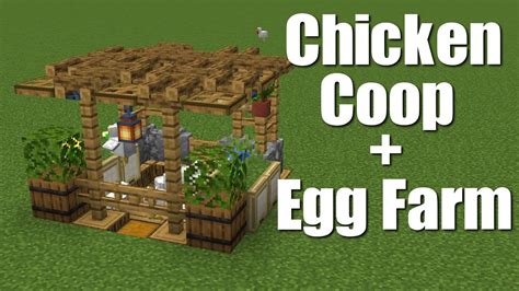 Minecraft Chicken Coop Egg Farm Youtube