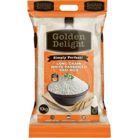 Golden Delight Long Grain White Parboiled Thai Rice 10kg Rice Rice