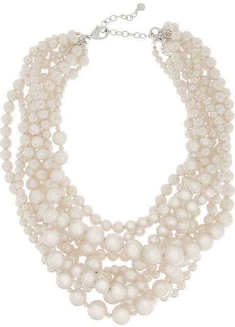 Tom Binns Ultra Pearl Silver Plated Swarovski Pearl Necklace Weddbook