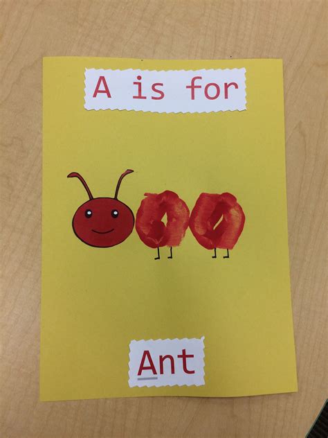 A Is For Ant Handprint Pic Preschool Letter Crafts Letter A Crafts