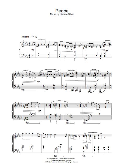 Most promote peace in some form, while others sing out against specific armed conflicts. Peace Sheet Music | Norah Jones | Piano Solo